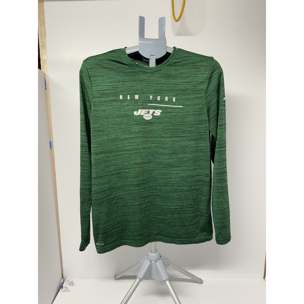 Nike Dri-FIT New York Jets Mens XL Green Long Sleeve Shirt NFL On Field